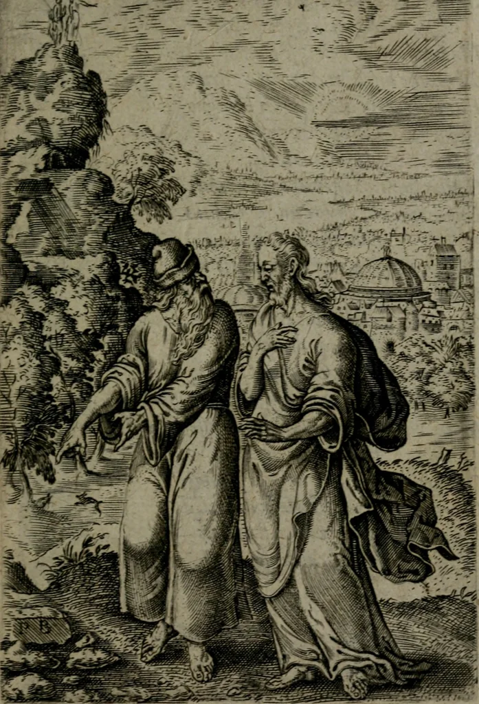 An illustration from Humanae salutis monumenta, 1581, leaf 94