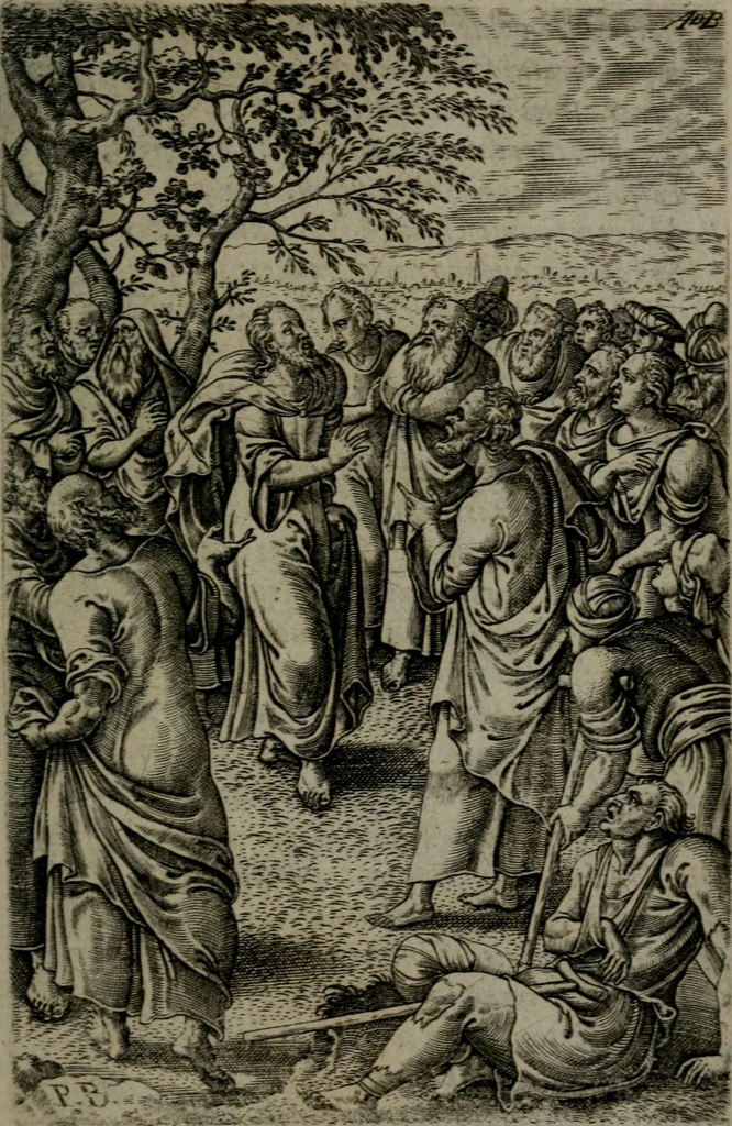 An illustration from Humanae salutis monumenta, 1581, leaf 98