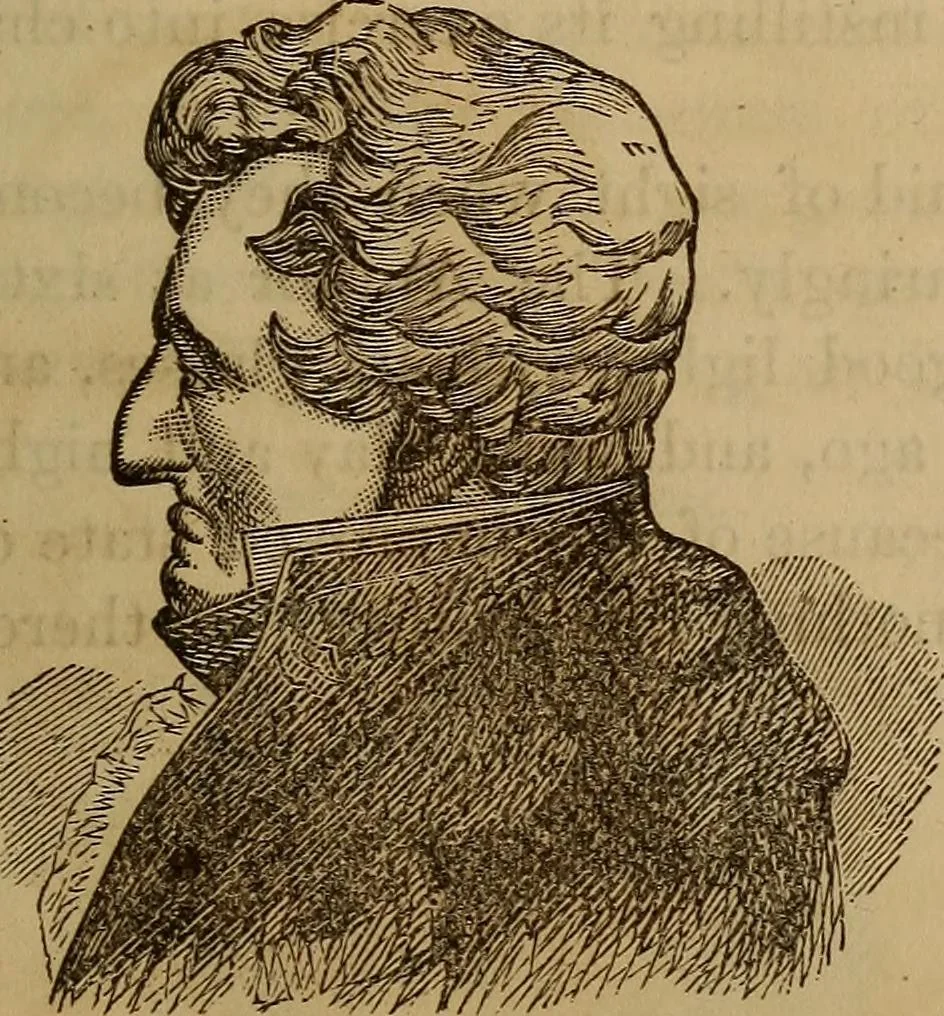 An illustration from Human science, or, Phrenology : its principles, proofs, faculties, organs, temperaments, combinations, conditions, teachings, philosophies, etc., etc. : as applied to health, its values, laws, functions, organs, means, preservation, restoration, etc. : mental philosophy, human and self improvement, civilization, home, country, commerce, rights, duties, ethics, etc. : God, His existence, attributes, laws, worship, natural theology, etc. : immortality, its evidences, conditions, relations to time, rewards, punishments, sin, faith, prayer, etc. : intellect, memory, juvenile and self education, literature, mental discipline, the senses, sciences, arts, avocations, a perfect life, etc., etc., etc., 1873, leaf 1016