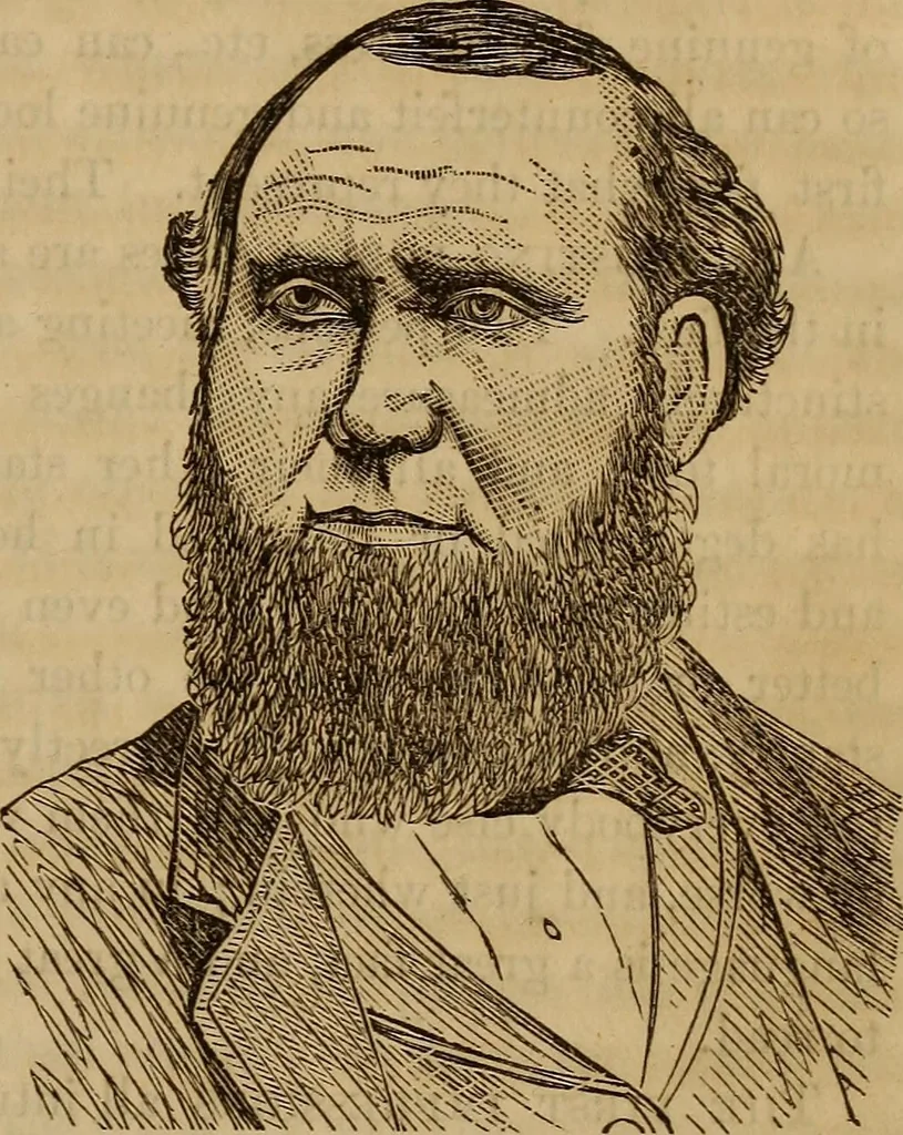 An illustration from Human science, or, Phrenology : its principles, proofs, faculties, organs, temperaments, combinations, conditions, teachings, philosophies, etc., etc. : as applied to health, its values, laws, functions, organs, means, preservation, restoration, etc. : mental philosophy, human and self improvement, civilization, home, country, commerce, rights, duties, ethics, etc. : God, His existence, attributes, laws, worship, natural theology, etc. : immortality, its evidences, conditions, relations to time, rewards, punishments, sin, faith, prayer, etc. : intellect, memory, juvenile and self education, literature, mental discipline, the senses, sciences, arts, avocations, a perfect life, etc., etc., etc., 1873, leaf 1158