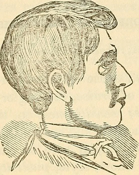 An illustration from Human science or phrenology. Its principles, proofs, faculties, organs, temperaments, combinations, conditions, teachings, philosophies, etc., etc. as applied to health. Its value, laws, functions, organs, means, preservation, restoration, etc. Mental philosophy, human and self improvement, civilization, home country, commerce rights, duties, ethics, etc. God, His existence, attributes, laws, worship, natural theology, etc. Immortality, its evidences, conditions, relations to time, rewards, punishments, sin, faith, prayer, etc. Intellect, memory, juvenile and self education, literature, mental discipline, the senses, sciences, arts, avocations, a perfect life, etc., etc, 1880, leaf 755