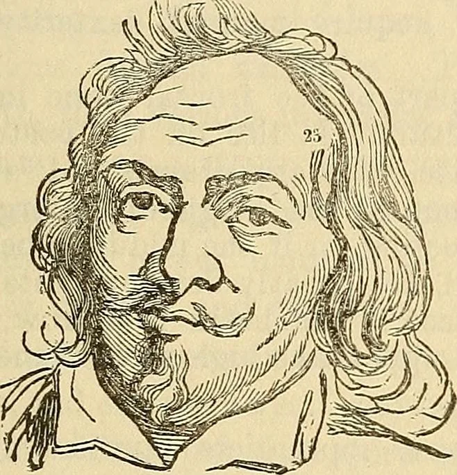 An illustration from Human science or phrenology. Its principles, proofs, faculties, organs, temperaments, combinations, conditions, teachings, philosophies, etc., etc. as applied to health. Its value, laws, functions, organs, means, preservation, restoration, etc. Mental philosophy, human and self improvement, civilization, home country, commerce rights, duties, ethics, etc. God, His existence, attributes, laws, worship, natural theology, etc. Immortality, its evidences, conditions, relations to time, rewards, punishments, sin, faith, prayer, etc. Intellect, memory, juvenile and self education, literature, mental discipline, the senses, sciences, arts, avocations, a perfect life, etc., etc, 1880, leaf 964