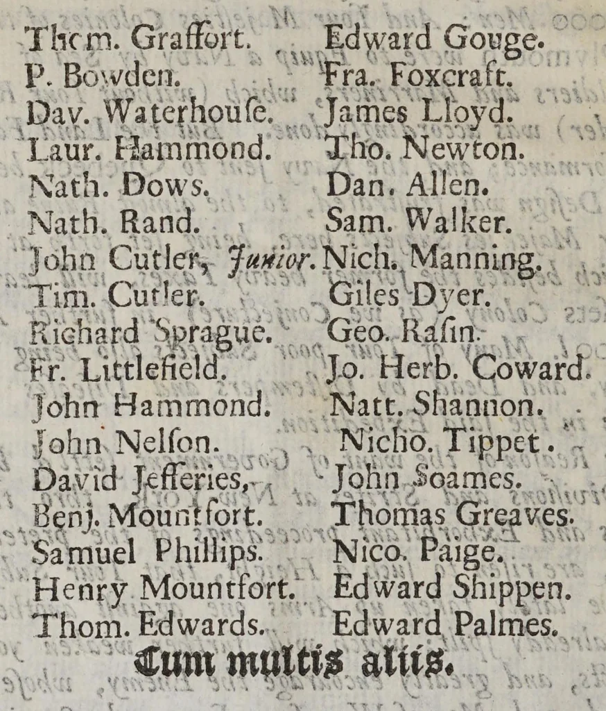 An illustration from The humble address of the publicans of New England, to which king you please. : With some remarks upon it, 1691, leaf 14