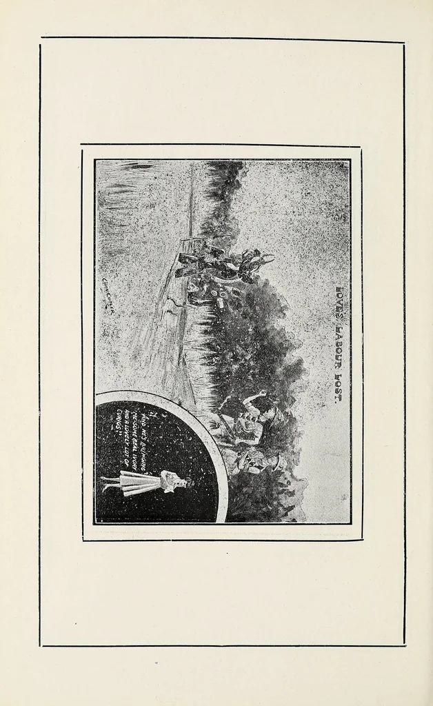 An illustration from Humorous sketches of the campaign in G.E.A., 1914, leaf 14