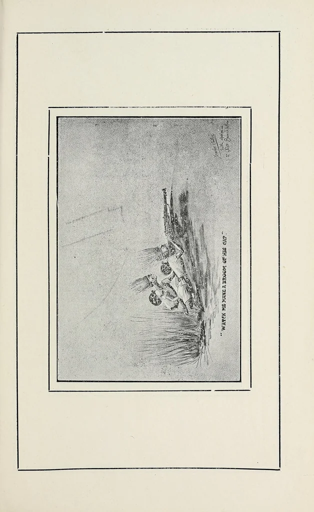 An illustration from Humorous sketches of the campaign in G.E.A., 1914, leaf 21