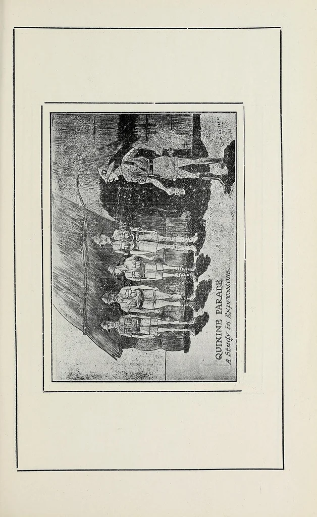 An illustration from Humorous sketches of the campaign in G.E.A., 1914, leaf 23
