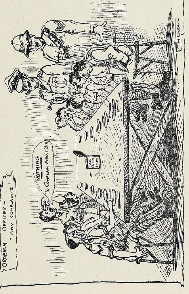 An illustration from Humorous sketches of the campaign in G.E.A., 1914, leaf 31