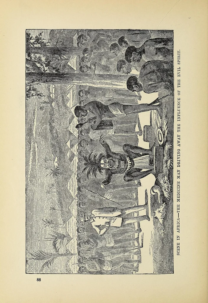 An illustration from Hunting big game in the wilds of Africa : containing thrilling adventures of the famous Roosevelt expedition ... the whole comprising a vast treasury of all that is marvelous and wonderful in darkest Africa, 1909, leaf 124