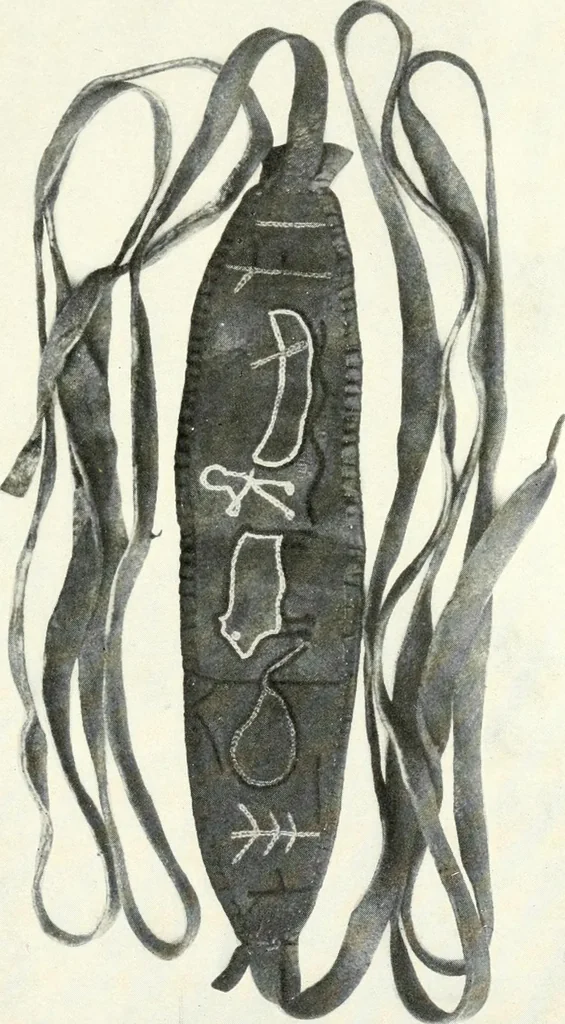 An illustration from Hunting charms of the Montagnais and the Mistassini, 1921, leaf 16