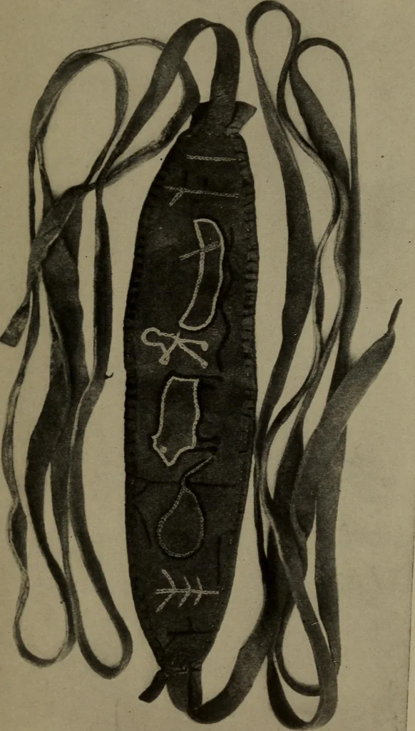 An illustration from Hunting charms of the Montagnais and the Mistassini, 1921, leaf 12