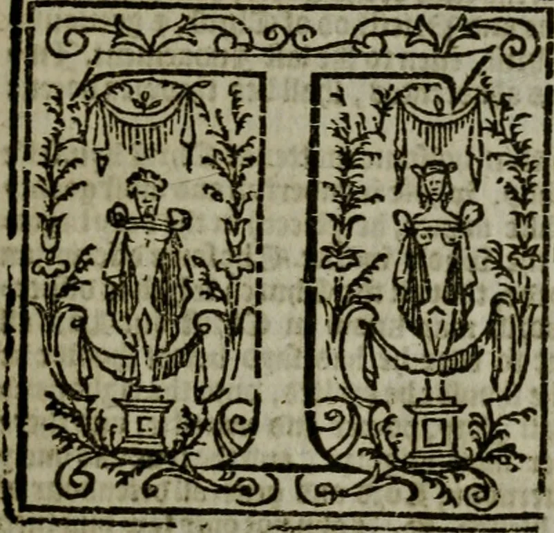An illustration from A hvndred sermons vppon the Apocalipse of Iesu Christ, reueiled by the angell of the Lord, but seeene or receiuec and written by the holy apostle and euagelist S. Iohn, 1573, leaf 12