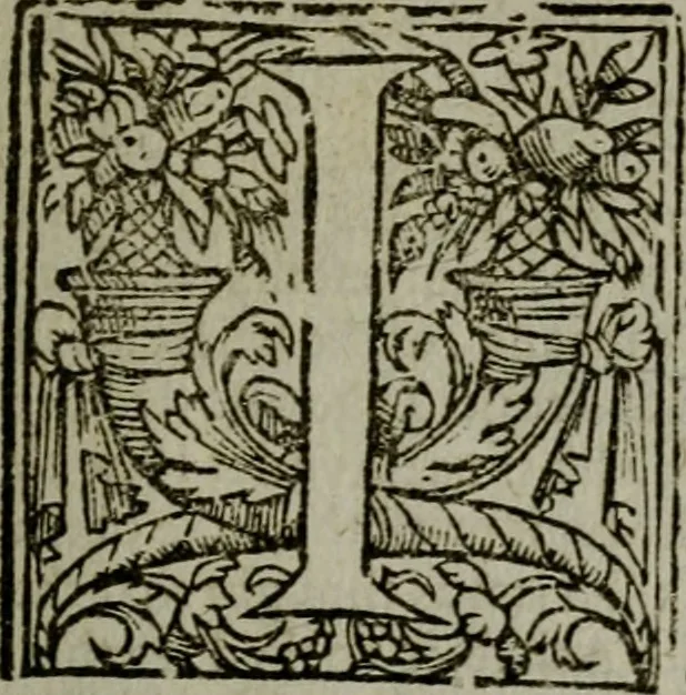 An illustration from A hvndred sermons vppon the Apocalipse of Iesu Christ, reueiled by the angell of the Lord, but seeene or receiuec and written by the holy apostle and euagelist S. Iohn, 1573, leaf 6