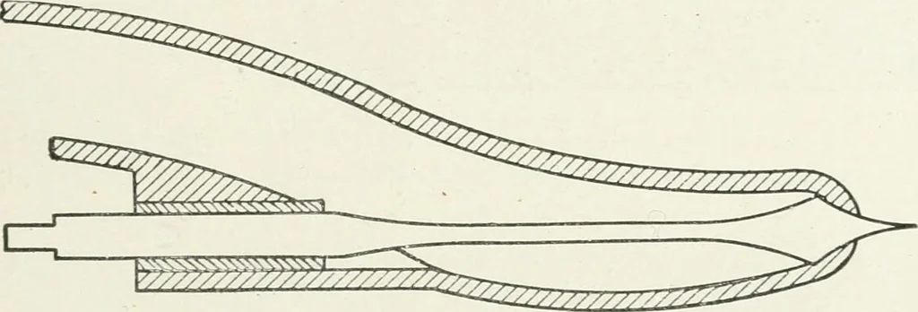 An illustration from Hydraulic engineering; a practical treatise on the principles of water pressure and flow and their application to the development of water power, including the calculation, design and construction of water wheels, turbines, and other details of hydraulic power plants, 1909, leaf 154
