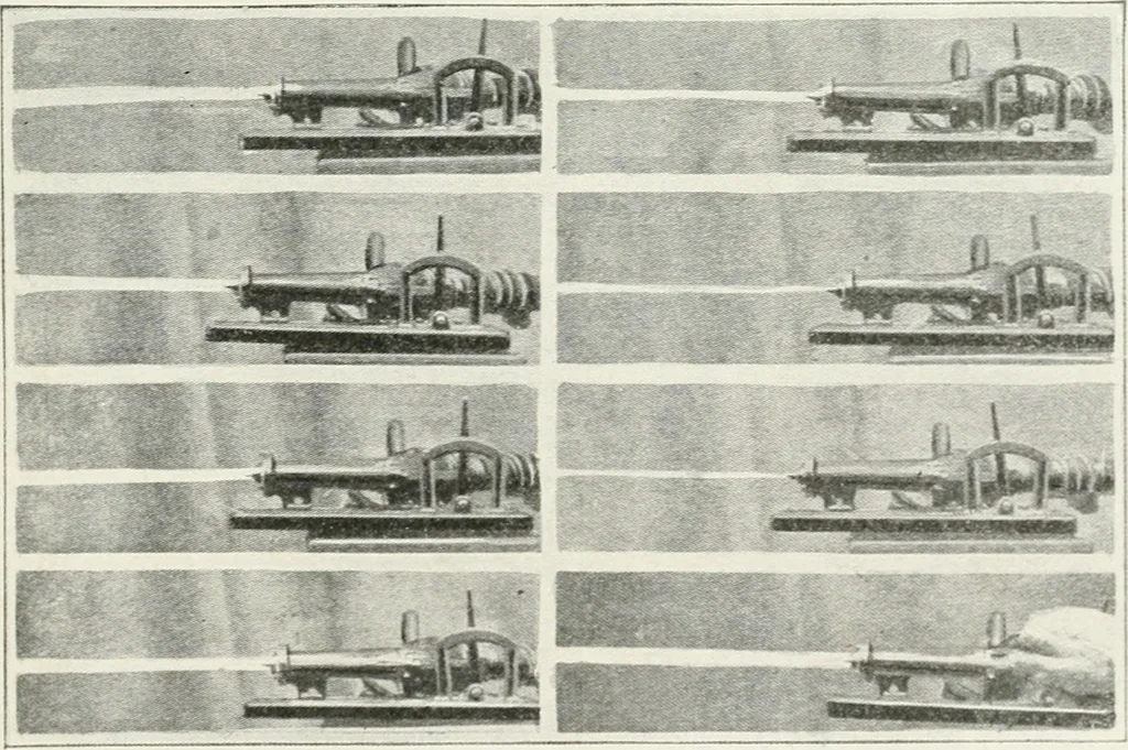 An illustration from Hydraulic engineering; a practical treatise on the principles of water pressure and flow and their application to the development of water power, including the calculation, design and construction of water wheels, turbines, and other details of hydraulic power plants, 1909, leaf 156