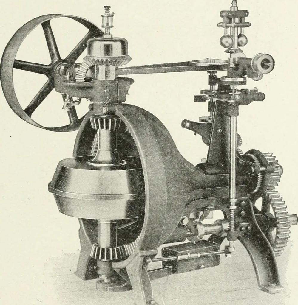 An illustration from Hydraulic engineering; a practical treatise on the principles of water pressure and flow and their application to the development of water power, including the calculation, design and construction of water wheels, turbines, and other details of hydraulic power plants, 1909, leaf 254