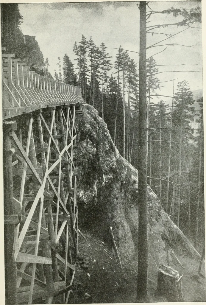 An illustration from Hydraulic engineering; a practical treatise on the principles of water pressure and flow and their application to the development of water power, including the calculation, design and construction of water wheels, turbines, and other details of hydraulic power plants, 1909, leaf 256