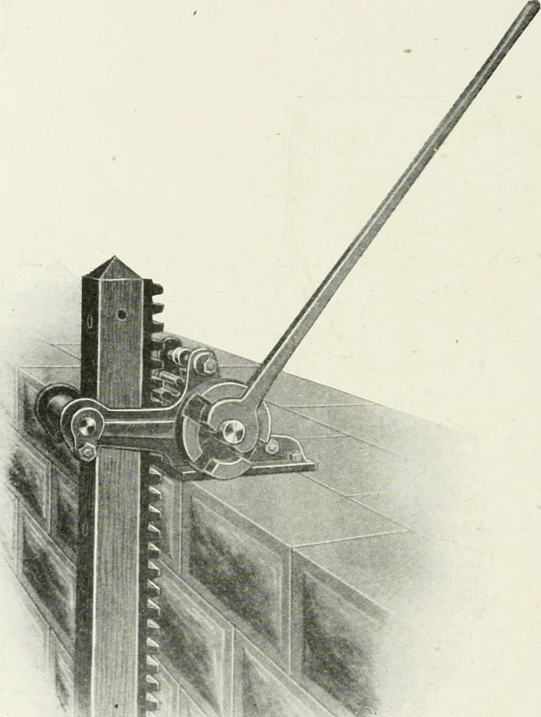 An illustration from Hydraulic engineering; a practical treatise on the principles of water pressure and flow and their application to the development of water power, including the calculation, design and construction of water wheels, turbines, and other details of hydraulic power plants, 1909, leaf 259