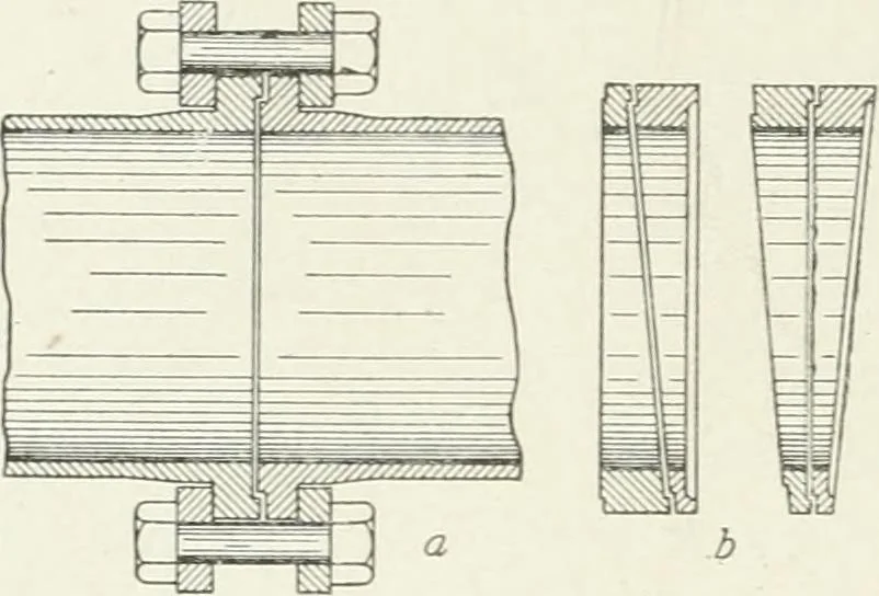 An illustration from Hydraulic engineering; a practical treatise on the principles of water pressure and flow and their application to the development of water power, including the calculation, design and construction of water wheels, turbines, and other details of hydraulic power plants, 1909, leaf 333