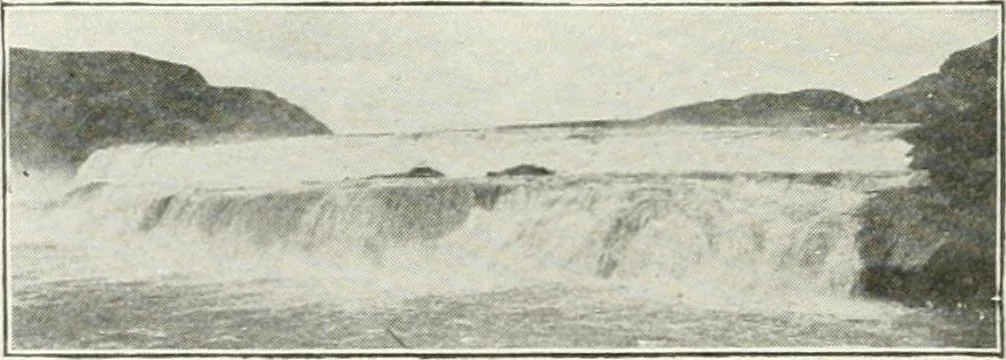 An illustration from Hydraulic engineering; a practical treatise on the principles of water pressure and flow and their application to the development of water power, including the calculation, design and construction of water wheels, turbines, and other details of hydraulic power plants, 1909, leaf 9