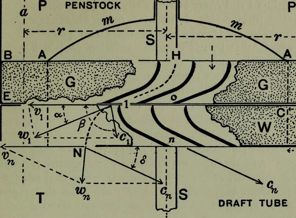 An illustration from Hydraulic motors, with related subjects, including centrifugal pumps, pipes, and open channels, designed as a text-book for engineering schools, 1905, leaf 148