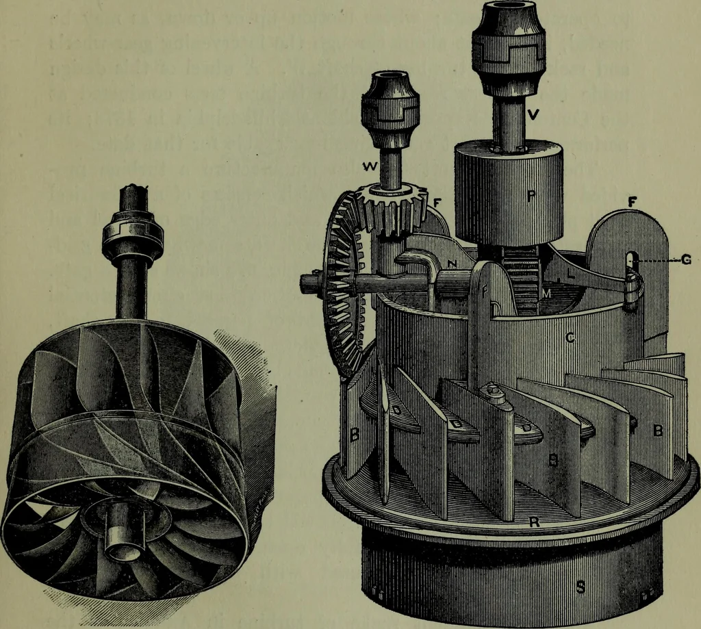 An illustration from Hydraulic motors, with related subjects, including centrifugal pumps, pipes, and open channels, designed as a text-book for engineering schools, 1905, leaf 160