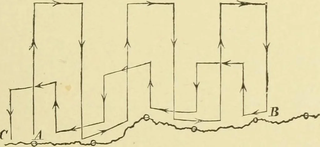 An illustration from Hydrographical surveying : a description of means and methods employed in constructing marine charts, 1920, leaf 224