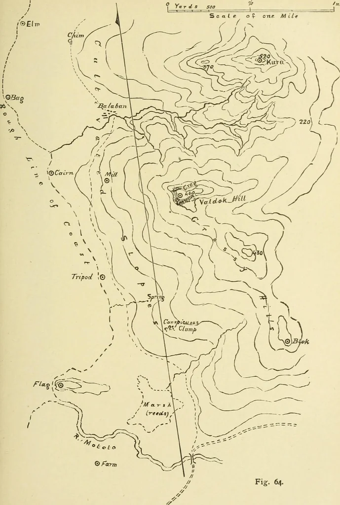 An illustration from Hydrographical surveying : a description of means and methods employed in constructing marine charts, 1920, leaf 278
