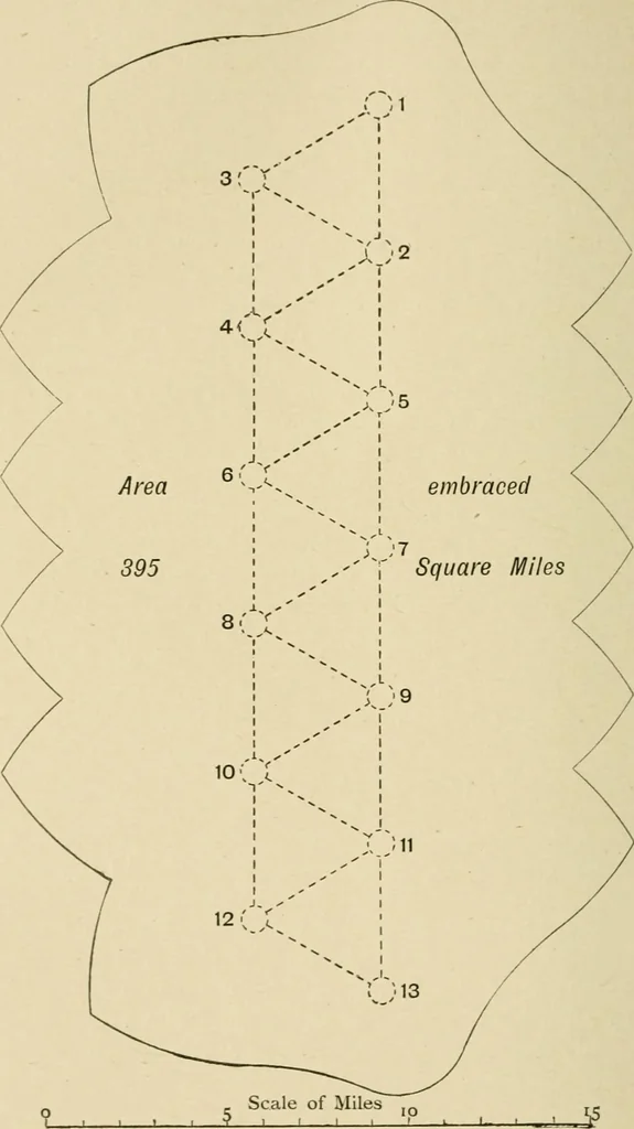An illustration from Hydrographical surveying : a description of means and methods employed in constructing marine charts, 1920, leaf 539