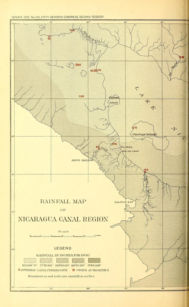 An illustration from Hydrography of the American Isthmus, 1903, leaf 108