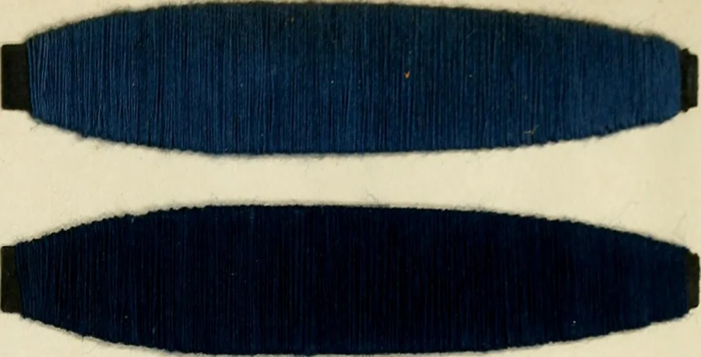 An illustration from Hydron blue G and R, patented paste 20% and powder, 1911, leaf 34