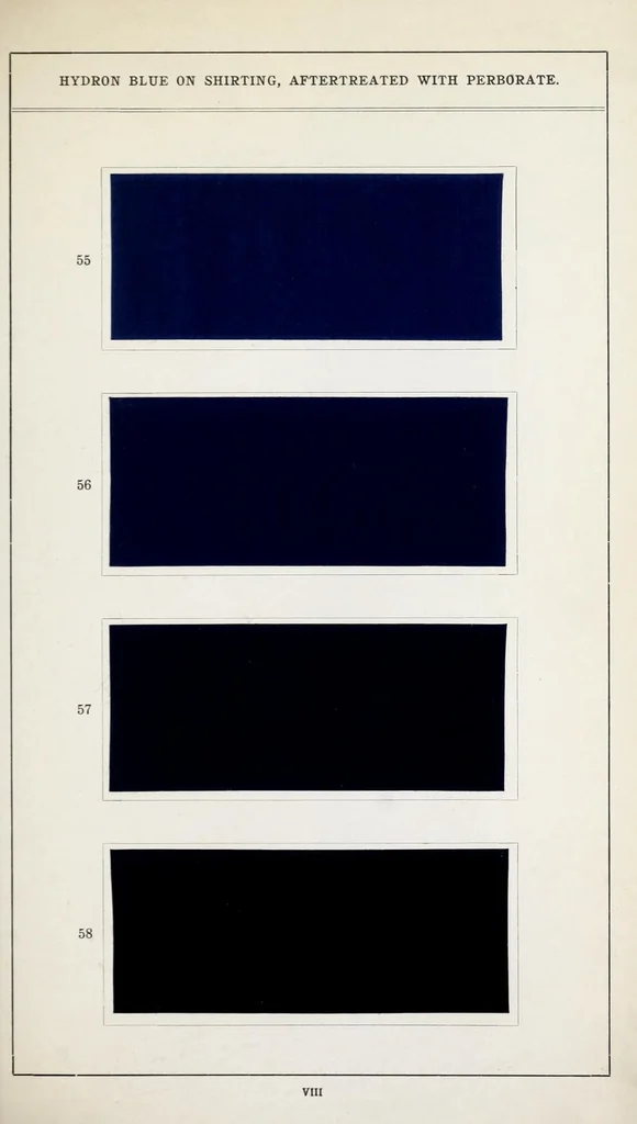 An illustration from Hydron blue G and R : patented : paste 20% and powder, 1911, leaf 41