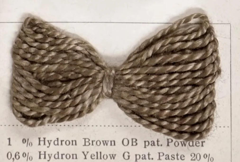 An illustration from Hydron blue pat. and hydron violet pat. printed on cotton, 1900, leaf 27