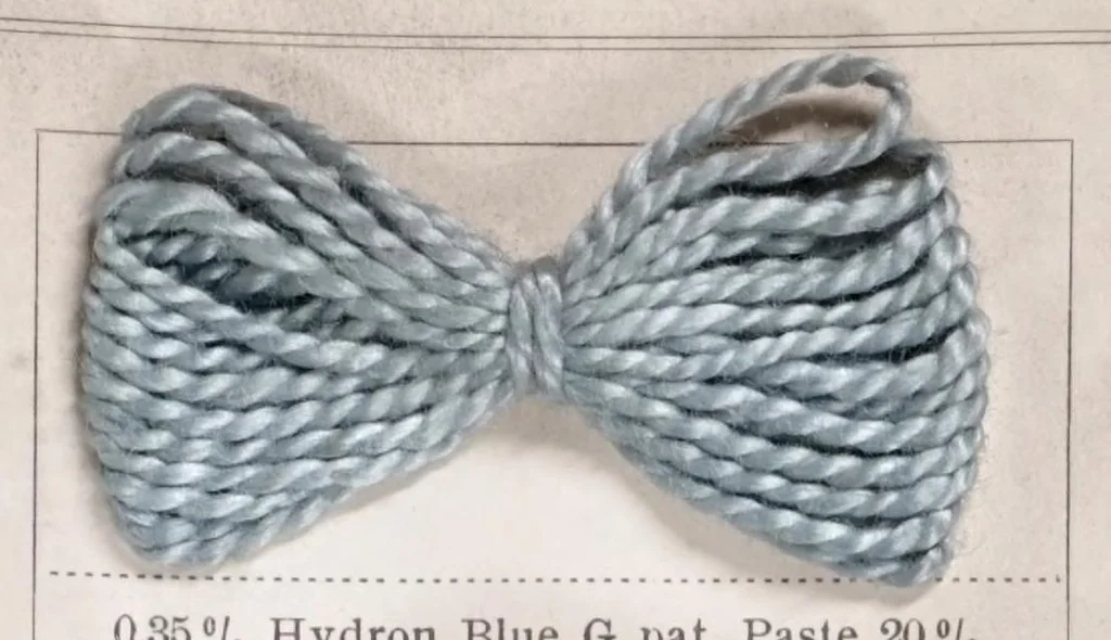An illustration from Hydron blue pat. and hydron violet pat. printed on cotton, 1900, leaf 31