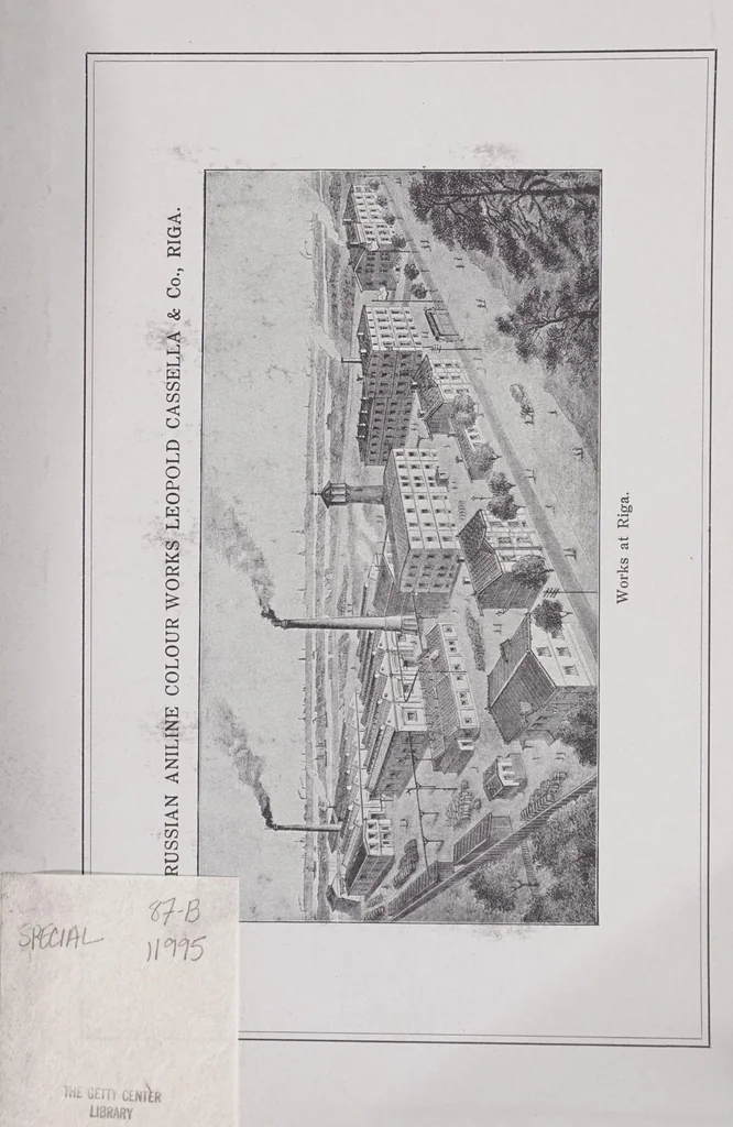 An illustration from Hydron blue pat. and hydron violet pat. printed on cotton, 1900, leaf 37