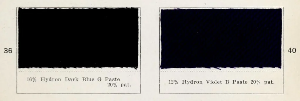 An illustration from Hydron colours on cotton piece-goods, 1900, leaf 27