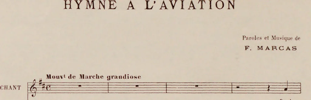 An illustration from Hymne à l'aviation, 1912, leaf 5