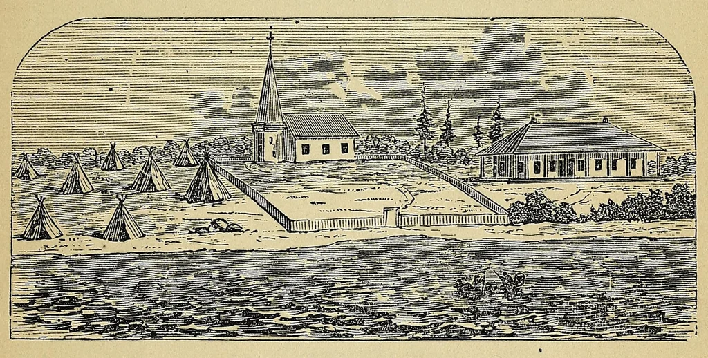 An illustration from Hymns and prayers: for the private devotions of the Slave Indians of McKenzie's River, 1862, leaf 15