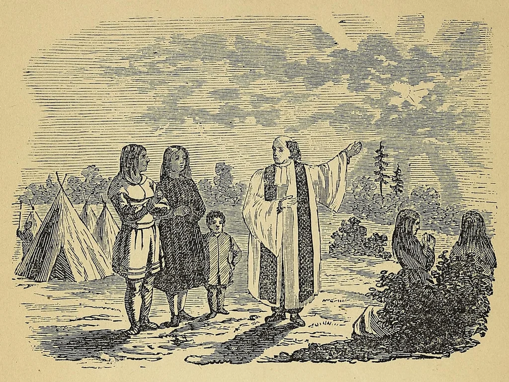 An illustration from Hymns and prayers: for the private devotions of the Slave Indians of McKenzie's River, 1862, leaf 18