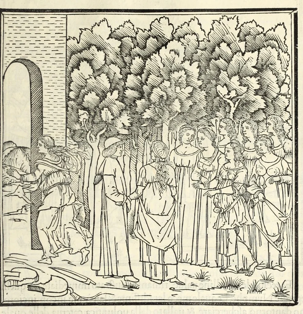 An illustration from Hypnerotomachia Poliphili : ubi humana omnia non nisi somnium esse docet atque obiter plurima scitu sane quam digna commemorat, leaf 141