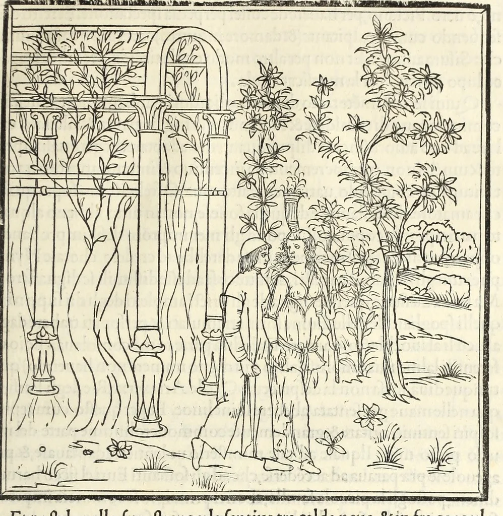 An illustration from Hypnerotomachia Poliphili : ubi humana omnia non nisi somnium esse docet atque obiter plurima scitu sane quam digna commemorat, leaf 151