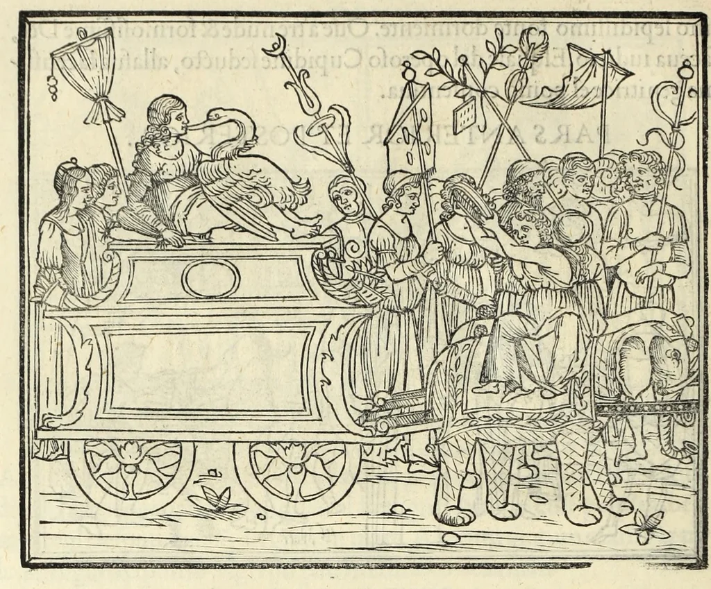 An illustration from Hypnerotomachia Poliphili : ubi humana omnia non nisi somnium esse docet atque obiter plurima scitu sane quam digna commemorat, leaf 164