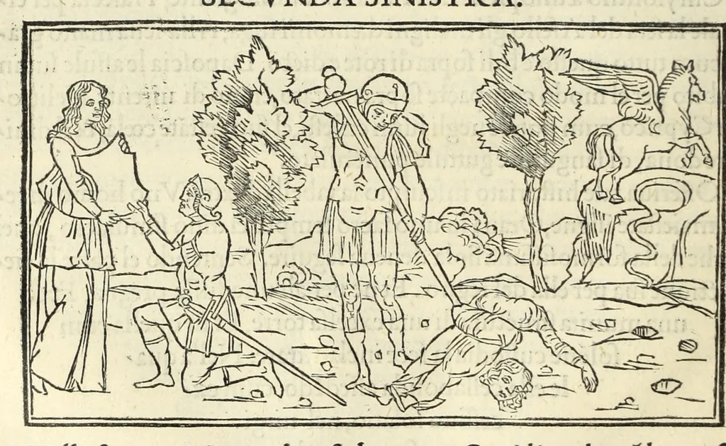 An illustration from Hypnerotomachia Poliphili : ubi humana omnia non nisi somnium esse docet atque obiter plurima scitu sane quam digna commemorat, leaf 166