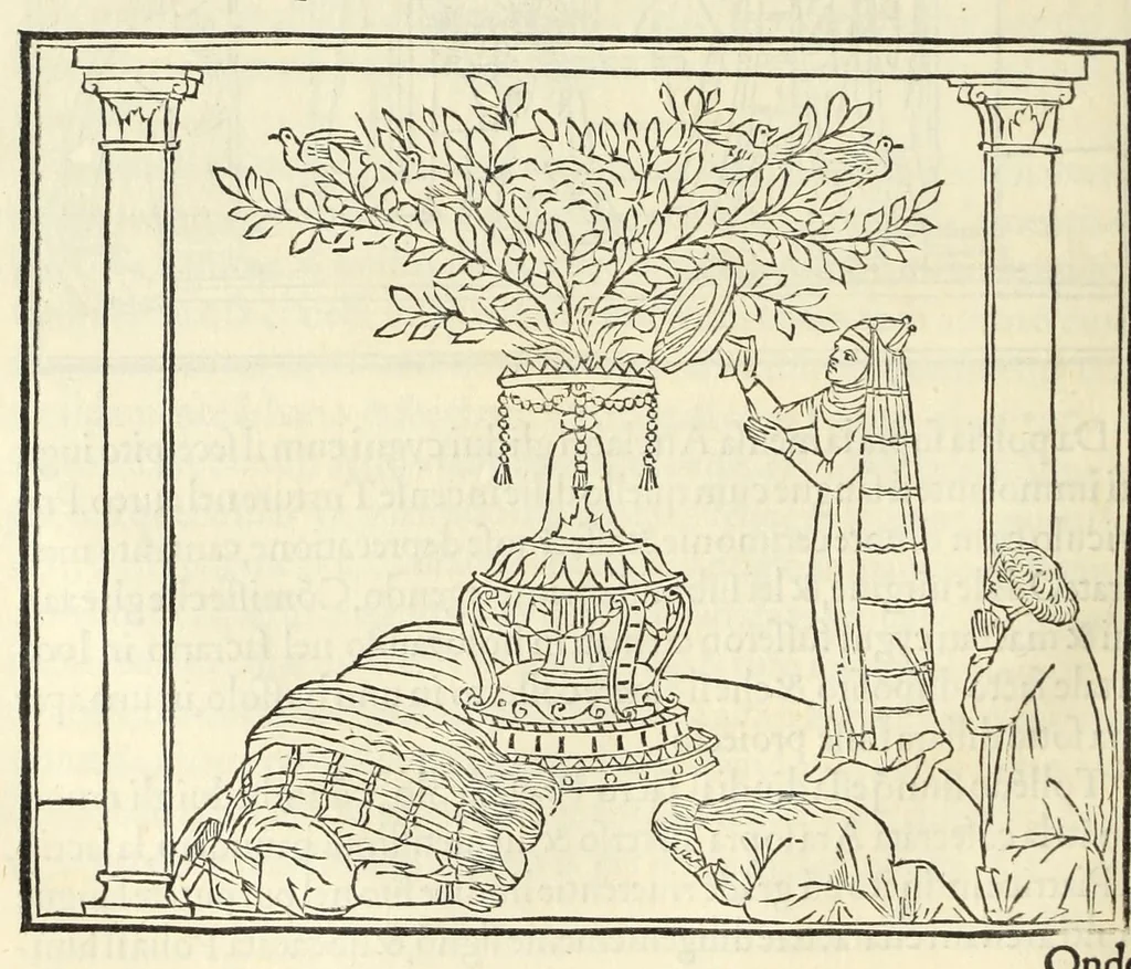 An illustration from Hypnerotomachia Poliphili : ubi humana omnia non nisi somnium esse docet atque obiter plurima scitu sane quam digna commemorat, leaf 230
