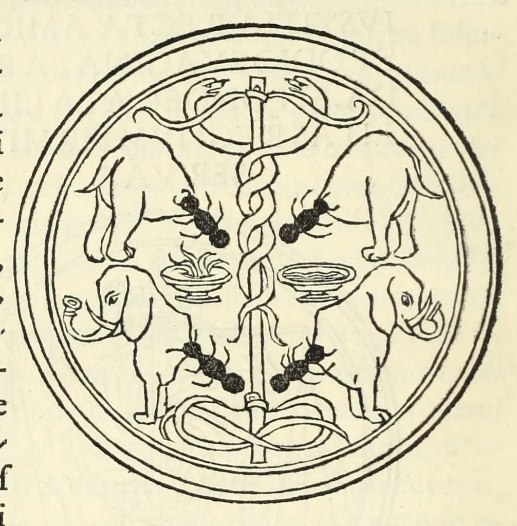 An illustration from Hypnerotomachia Poliphili : ubi humana omnia non nisi somnium esse docet atque obiter plurima scitu sane quam digna commemorat, leaf 242