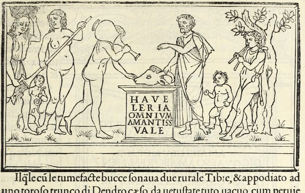An illustration from Hypnerotomachia Poliphili : ubi humana omnia non nisi somnium esse docet atque obiter plurima scitu sane quam digna commemorat, leaf 253