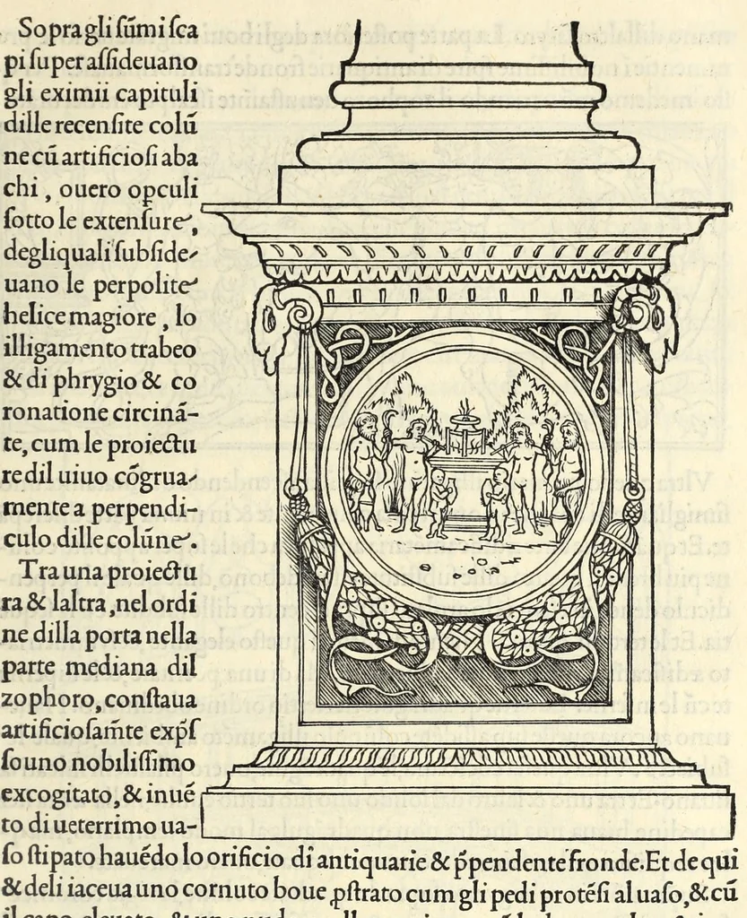 An illustration from Hypnerotomachia Poliphili : ubi humana omnia non nisi somnium esse docet atque obiter plurima scitu sane quam digna commemorat, leaf 345