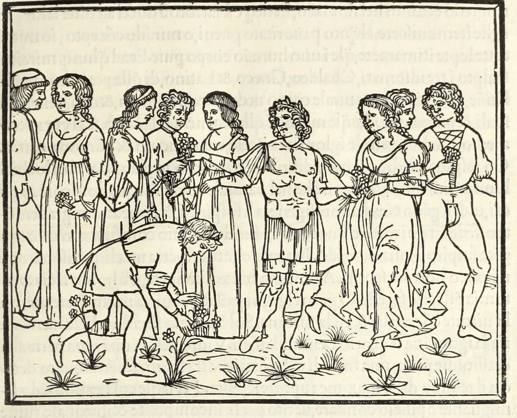 An illustration from Hypnerotomachia Poliphili : ubi humana omnia non nisi somnium esse docet atque obiter plurima scitu sane quam digna commemorat, leaf 39