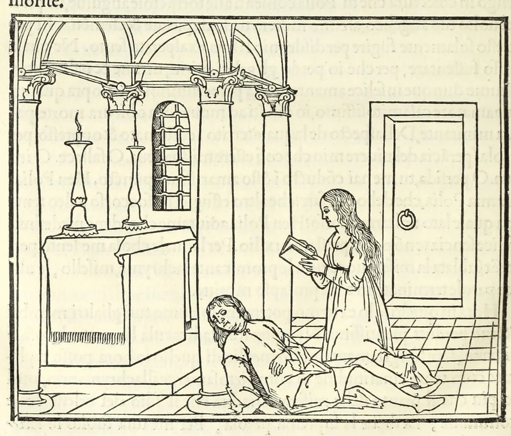 An illustration from Hypnerotomachia Poliphili : ubi humana omnia non nisi somnium esse docet atque obiter plurima scitu sane quam digna commemorat, leaf 392