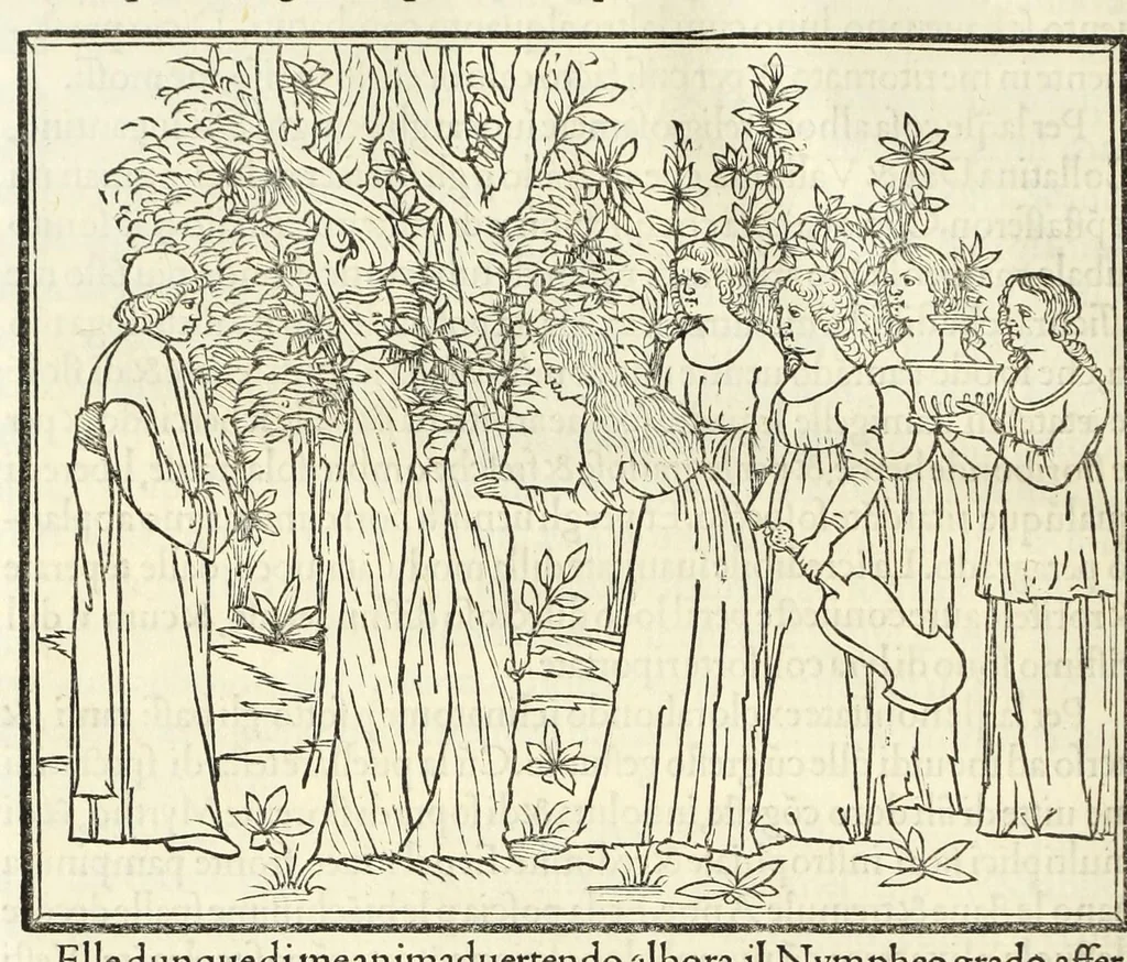 An illustration from Hypnerotomachia Poliphili : ubi humana omnia non nisi somnium esse docet atque obiter plurima scitu sane quam digna commemorat, leaf 80