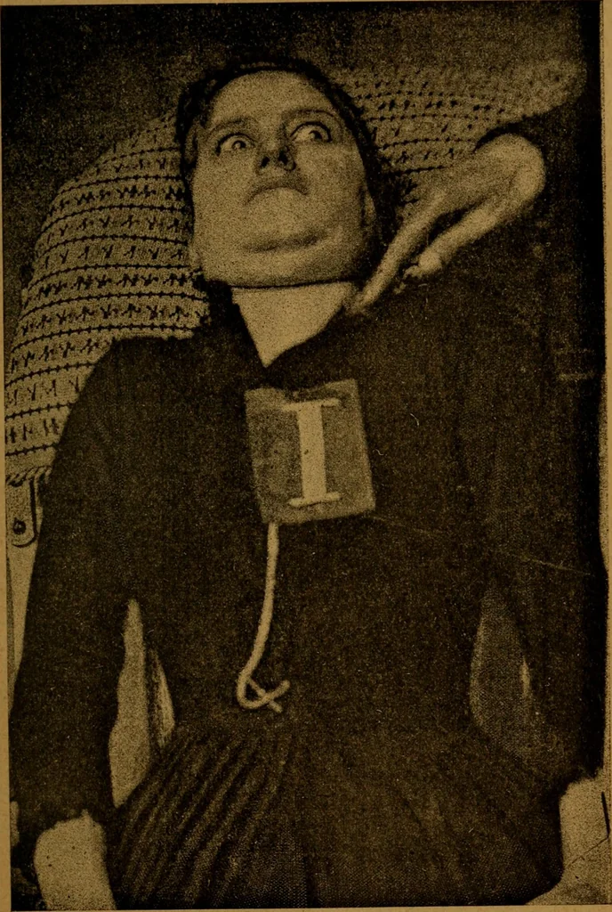 An illustration from Hypnotisme expérimental : les émotions dans l'état d'hypnotisme et l'action à distance des substances médicamenteuses ou toxiques, 1890, leaf 310